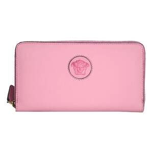 Versace La Medusa Baby Pink Long Zip Around
